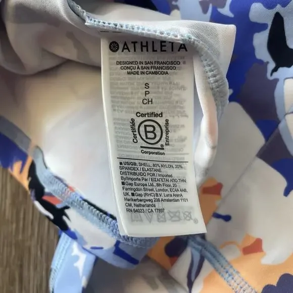 Athleta Point Break Rashguard Women's Small Long Sleeve Floral Swim Surf Top - Picture 4 of 9